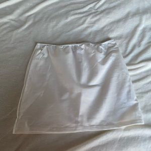 White mini skirt